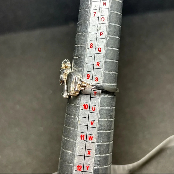 Sterling Silver 925 Elephant Statement Women’s Ring Size 9.5 - Picture 9 of 10